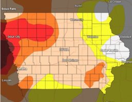 Drought conditions in Iowa as of November 22nd
