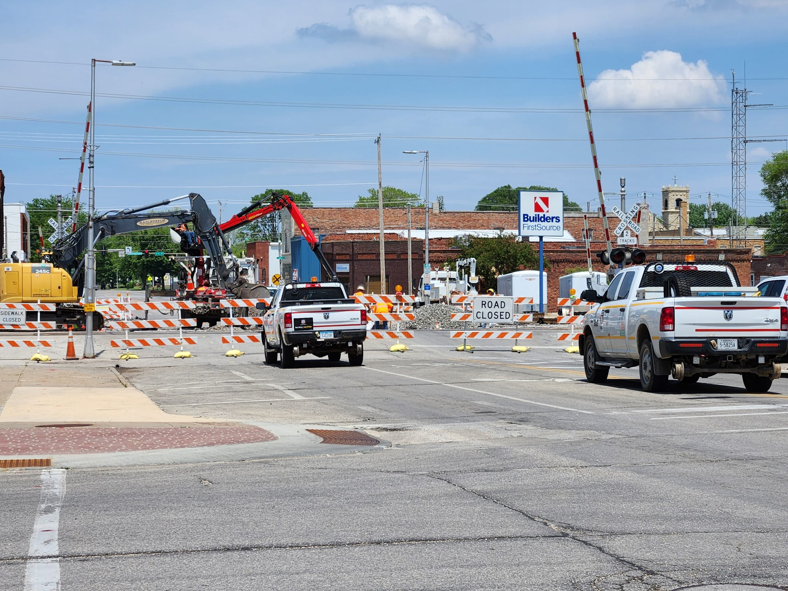 UP Crossing Maintenance at Story and Greene Streets in Boone