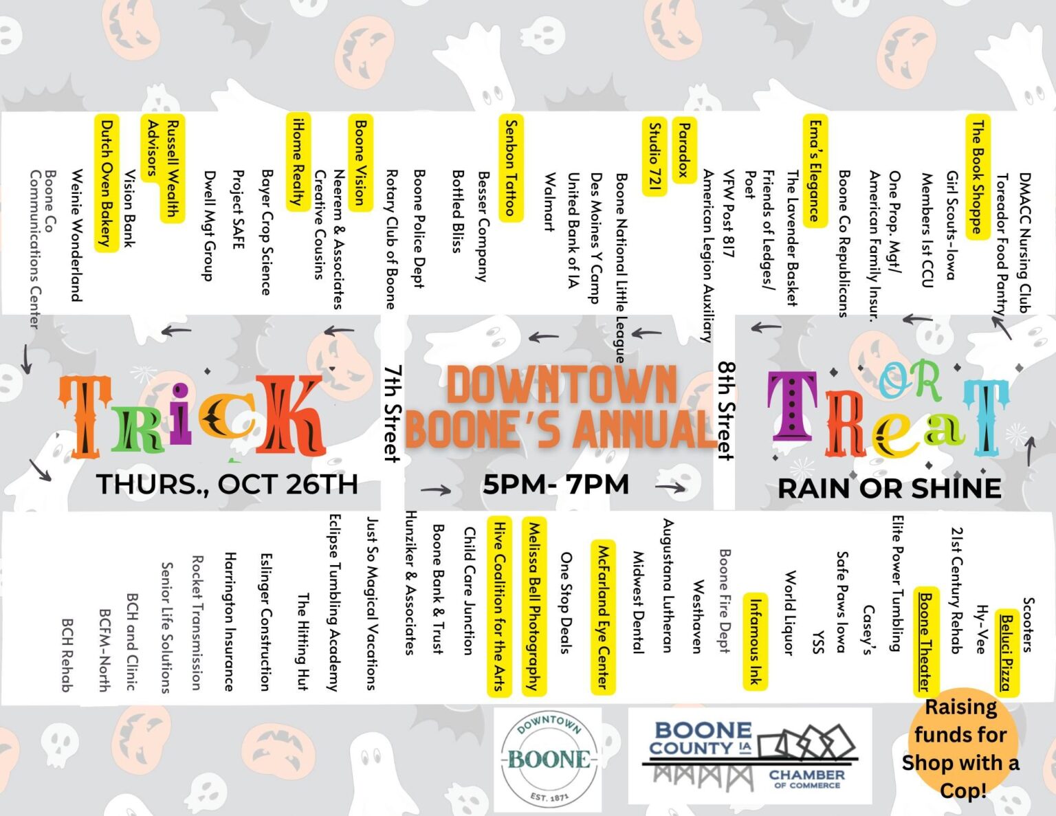 Downtown Trick or Treat Thursday in Boone KWBG Radio Boone, Iowa