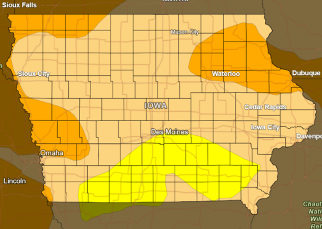 Drought Conditions Expand Across Iowa – KWBG Radio | Boone, Iowa